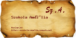 Szokola Amélia névjegykártya